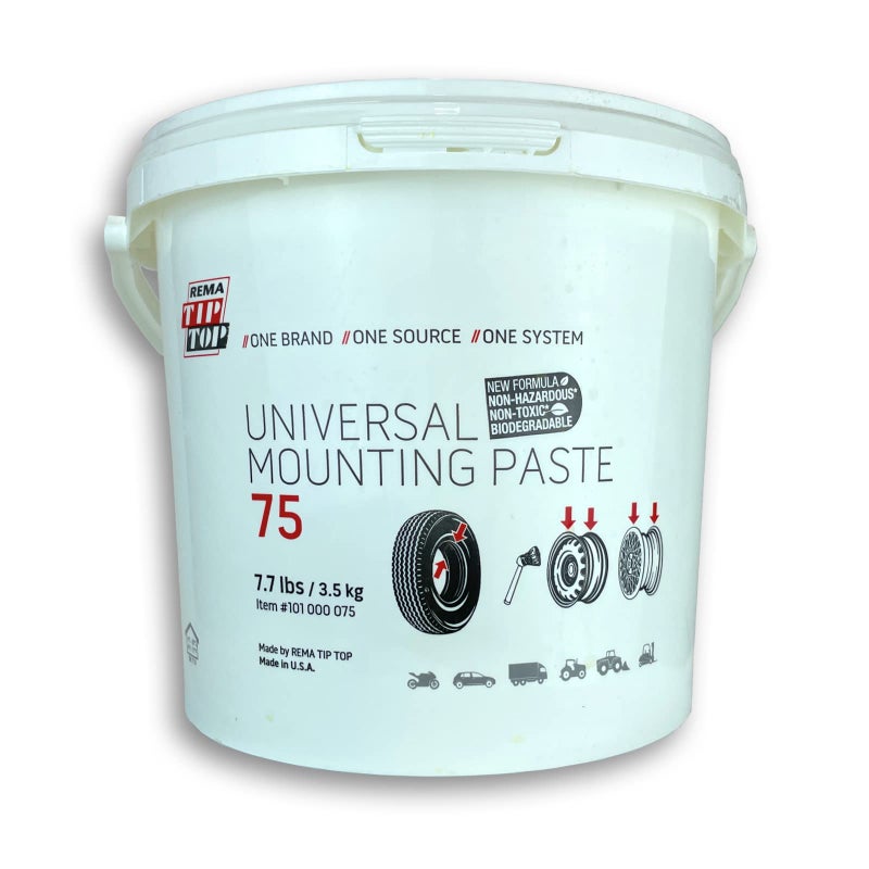REMA TIP TOP 75 Universal Tire Mounting Paste 7.7 lb Tall Pail of Bead Lube - Image 1